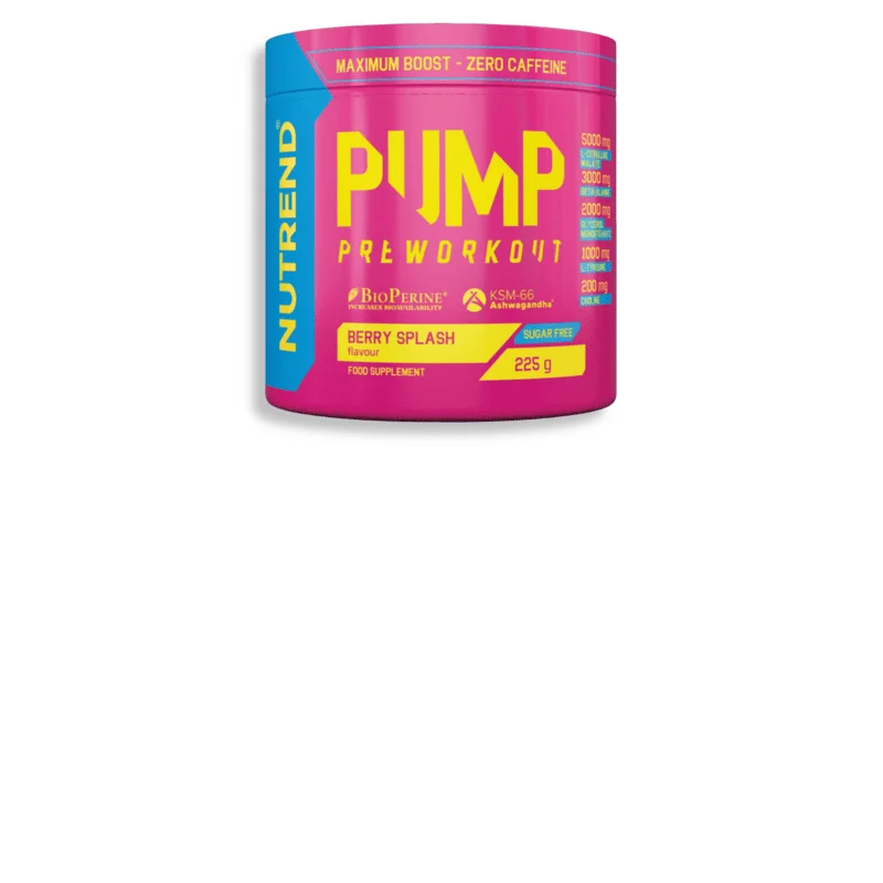 nutrend pump pre workout berry splash 225 gram