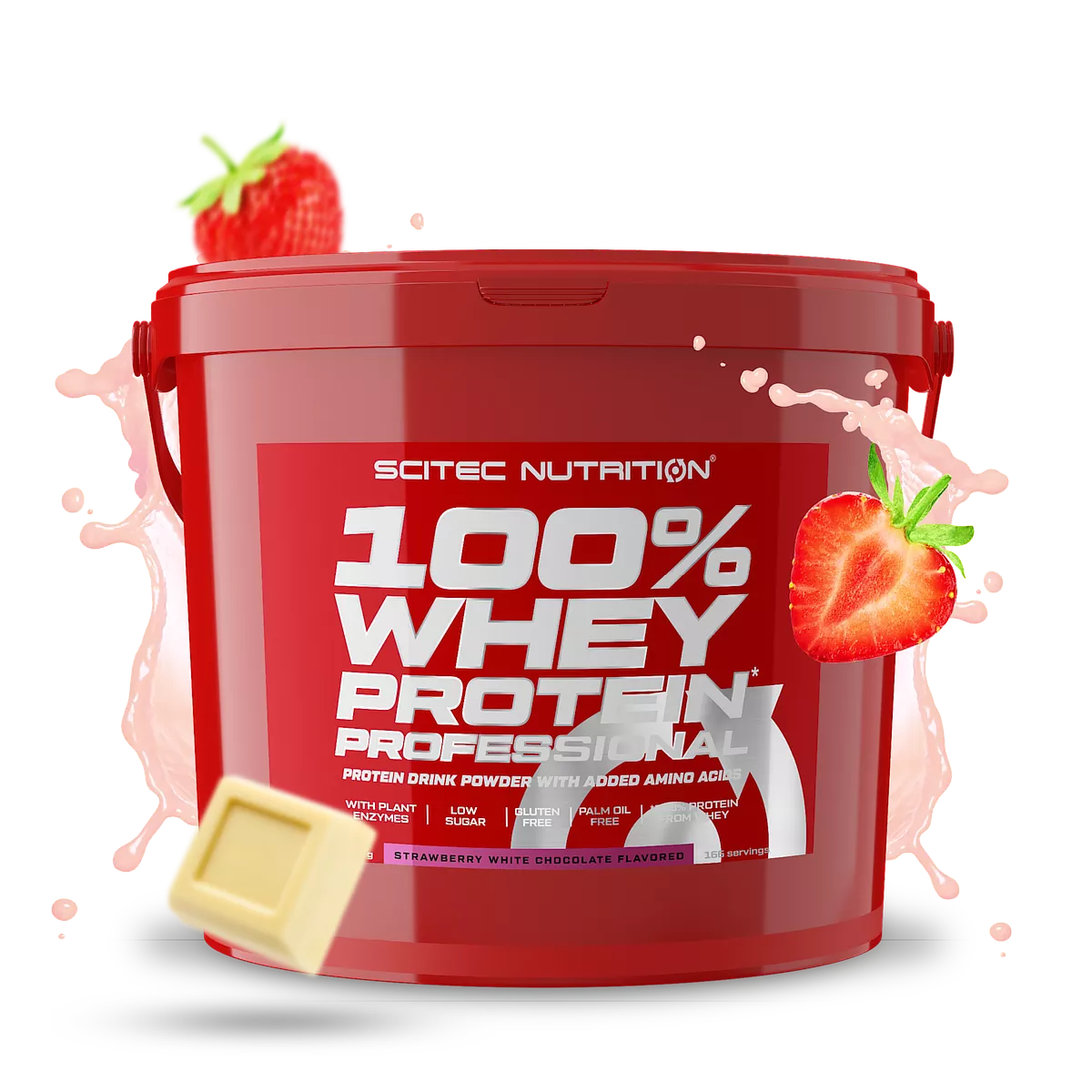 100_WPP_5000g_strawberrywhitechocolate 100% Whey Protein Professional - 5000gr - Afbeelding 1