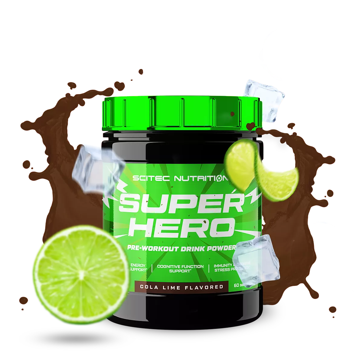 Super Hero Cola Lime Super Hero 285 gram - Afbeelding 1